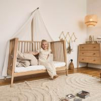 Leander Linea baby bed - eik