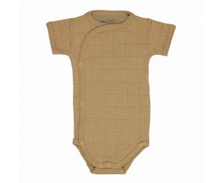 Lodger Overslagromper Solid Short Sleeves - Honey - 2 stuks 62
