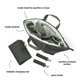 Done by deer Changing backpack Dark green
