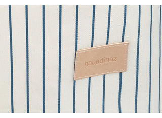 Nobodinoz Odéon toy bag • blue thin stripes natural