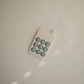 Mushie Press toy Phone - cambridge blue