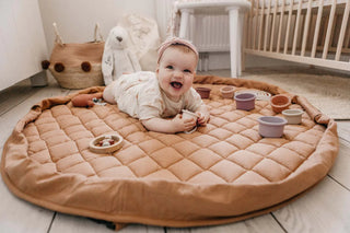 Play & Go Tawny brown organic babymat/opbergzak