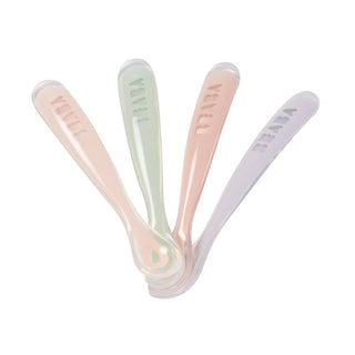 Béaba Set van 4 siliconen babylepels