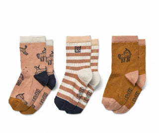 Liewood Silas Socks 3-Pack - Unicorn Pale tuscany mix 17-18