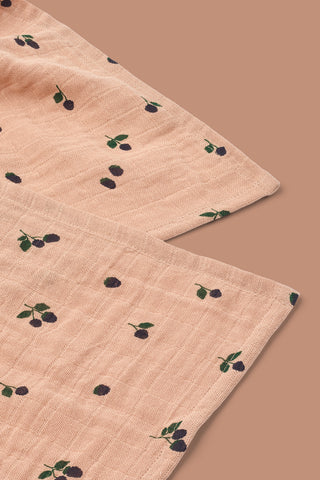 Liewood Lewis muslin cloth 2-pack - Mini Berry Pale tuscany