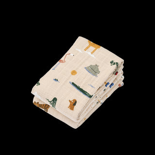 Liewood Lewis muslin cloth 2-pack - Around the world Sandy