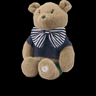 Liewood Hubert Bear Celebration Teddy - Dune Blue stripe mix
