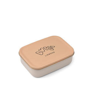 Liewood Nina Stainless Steel Lunchbox - Love Pale tuscany