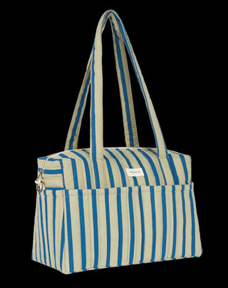 Nobodinoz Stroller bag Stories Limited edition green blue stripes