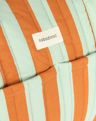 Nobodinoz Stroller bag Stories Limited edition Green orange stripes