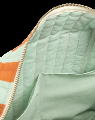 Nobodinoz Stroller bag Stories Limited edition Green orange stripes