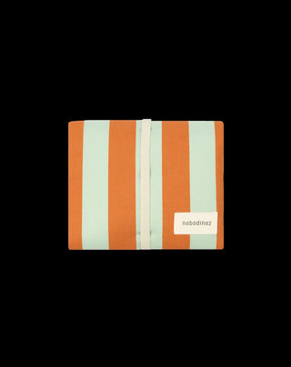 Nobodinoz  Changing pad Stories Limited edition green orange stripes