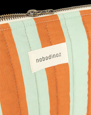 Nobodinoz  Toiletry case Stories Limited edition green orange stripes