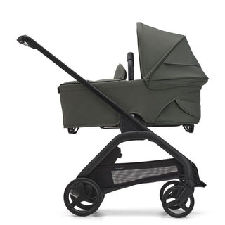 Bugaboo Dragonfly kinderwagen met wieg en stoel forest green met zwart frame