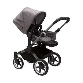 Bugaboo Donkey 3 Duo kinderwagen met wieg en stoel Grey melange + mammoth bag showroommodel