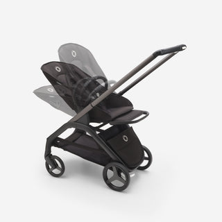 Bugaboo Dragonfly kinderwagen met wieg en stoel complete black + cupholder + seatliner showroommodel