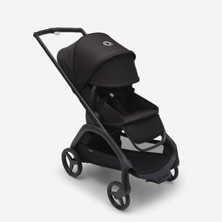 Bugaboo Dragonfly kinderwagen met wieg en stoel complete black + cupholder + seatliner showroommodel